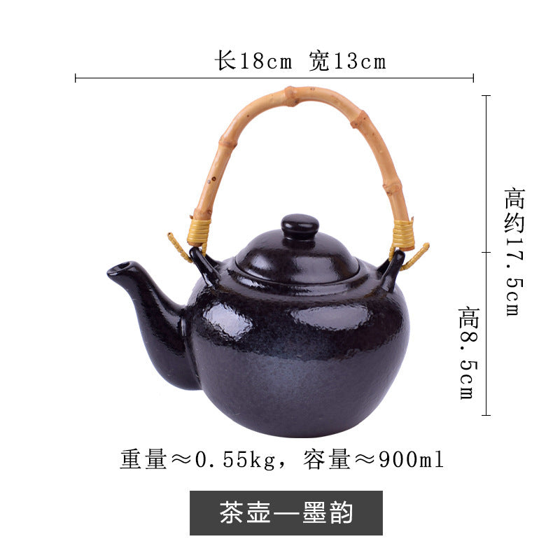 SerenityFlow: Ceramic Kung Fu Teapot & Single Drinking Cup for Authentic Tea Experience