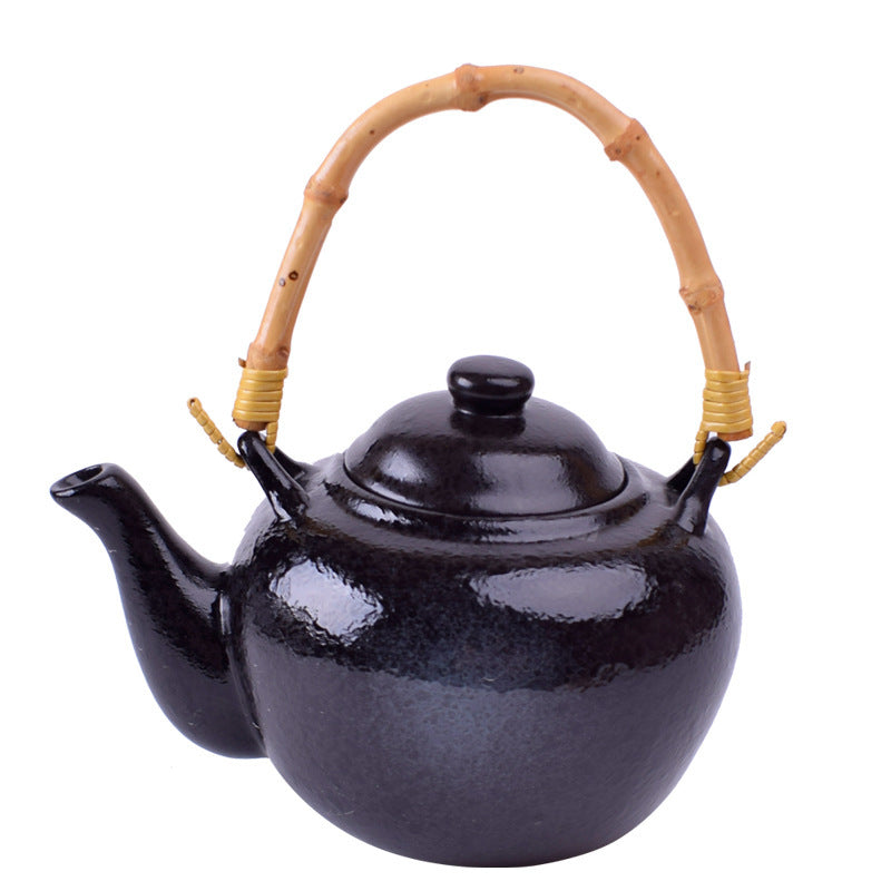 SerenityFlow: Ceramic Kung Fu Teapot & Single Drinking Cup for Authentic Tea Experience