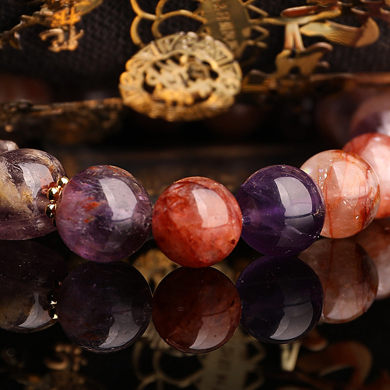 Purple Amethyst Purple Crystal Bracelet