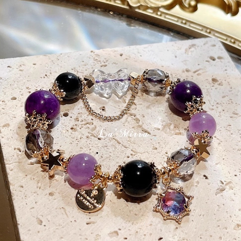 Lavender amethyst starry sky bracelet