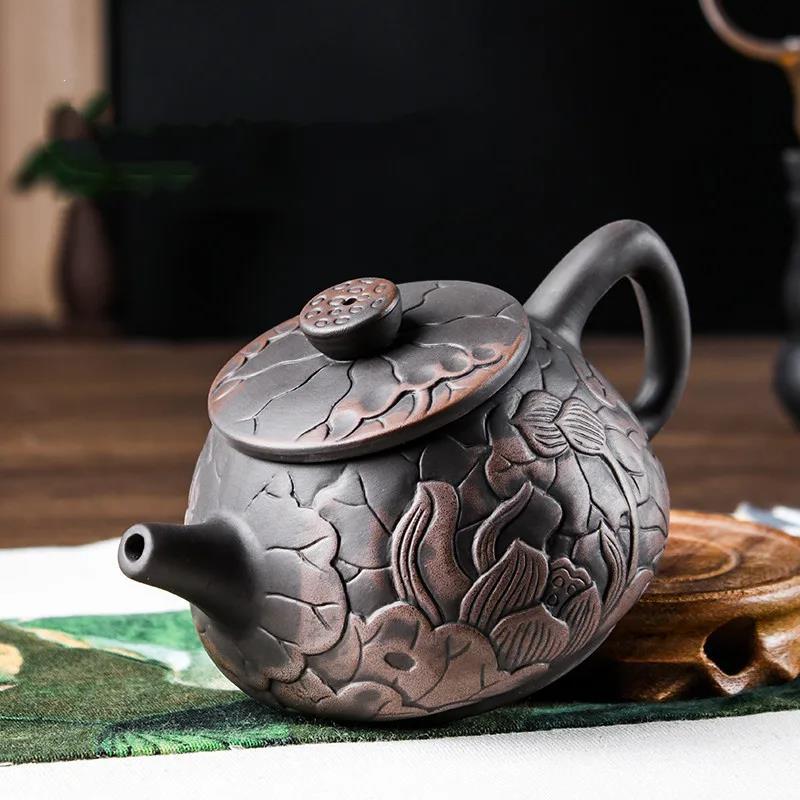 Black Cross Beauty Kettle for a Timeless Tea Ritual