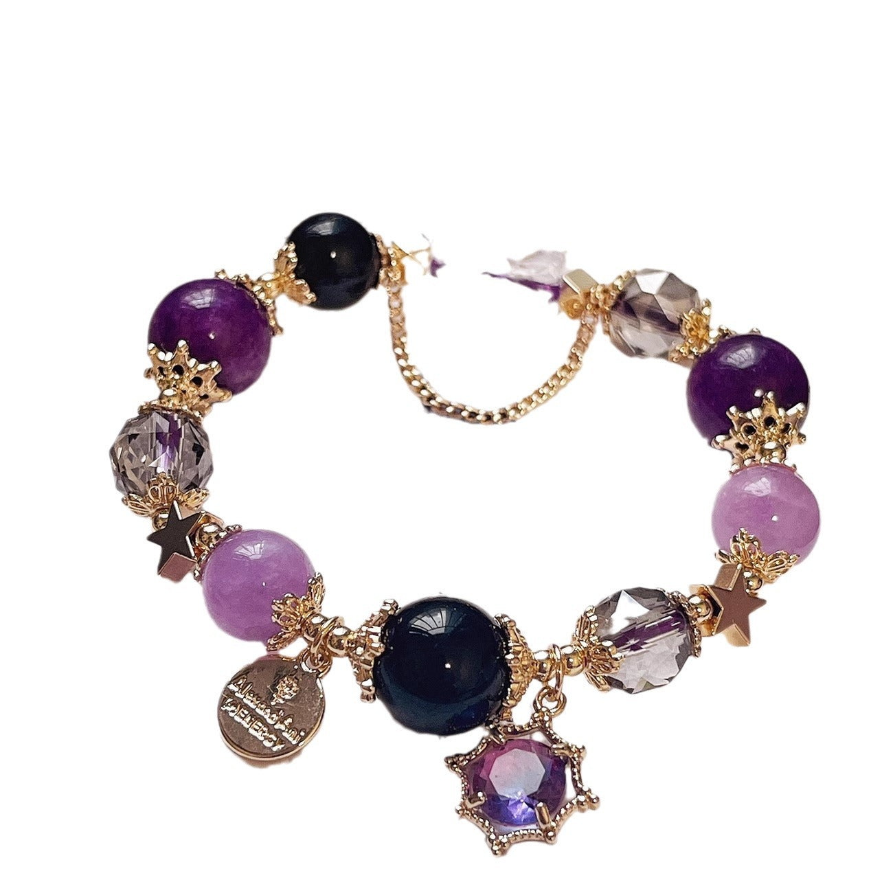 Lavender amethyst starry sky bracelet