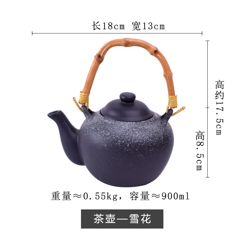 SerenityFlow: Ceramic Kung Fu Teapot & Single Drinking Cup for Authentic Tea Experience