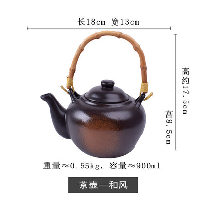 SerenityFlow: Ceramic Kung Fu Teapot & Single Drinking Cup for Authentic Tea Experience