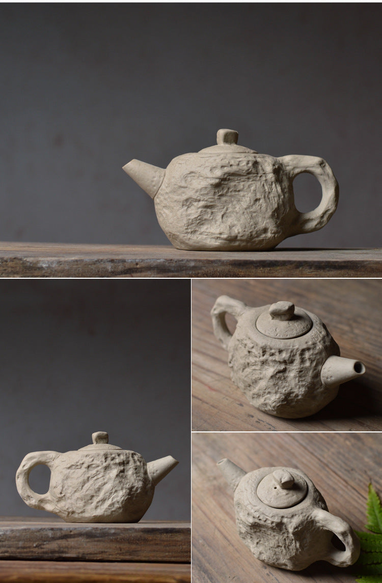 ZenStone: Handcrafted Meditation Teapot & Cup Set for Tranquil Tea Rituals