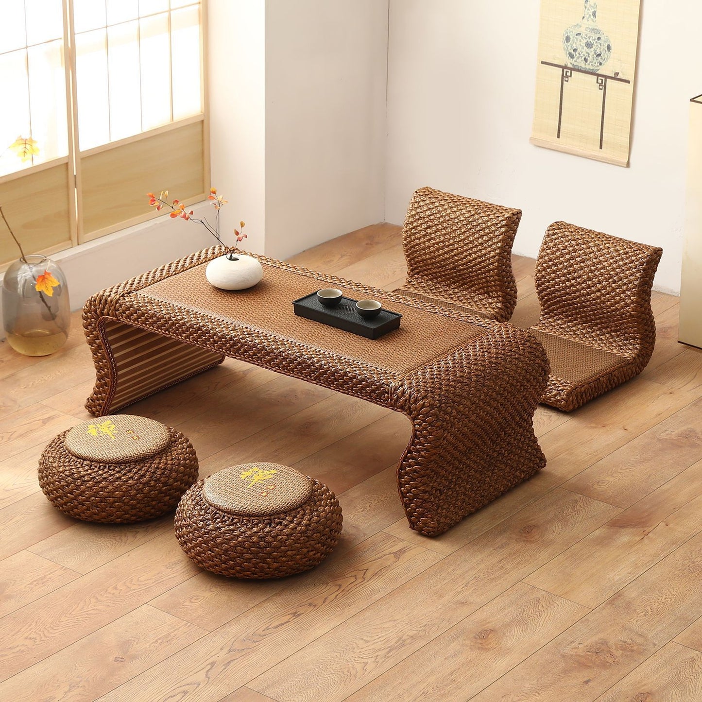 Meditation Japanese tatami table and mat